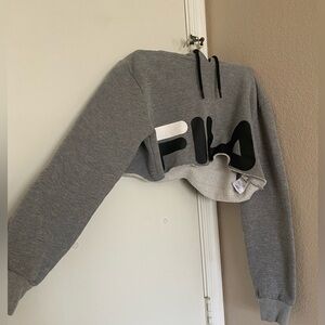 FILA cropped sweatshirt with a hood